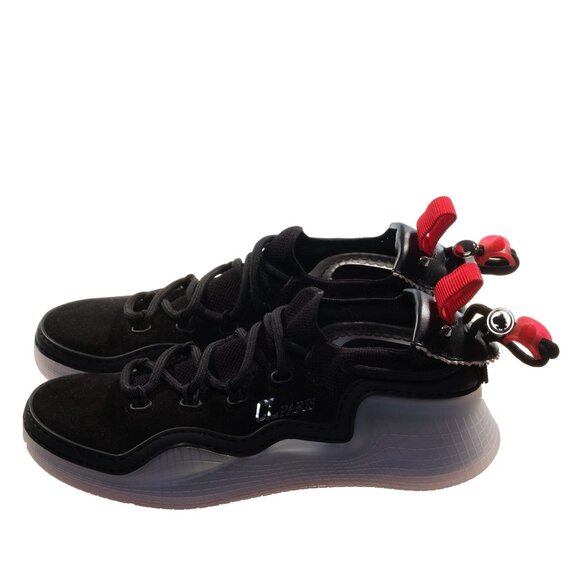 Christian Louboutin Shoes - Christian Louboutin Arpoador Donna Flat Black Laceup Suede Sneakers EU36 US6